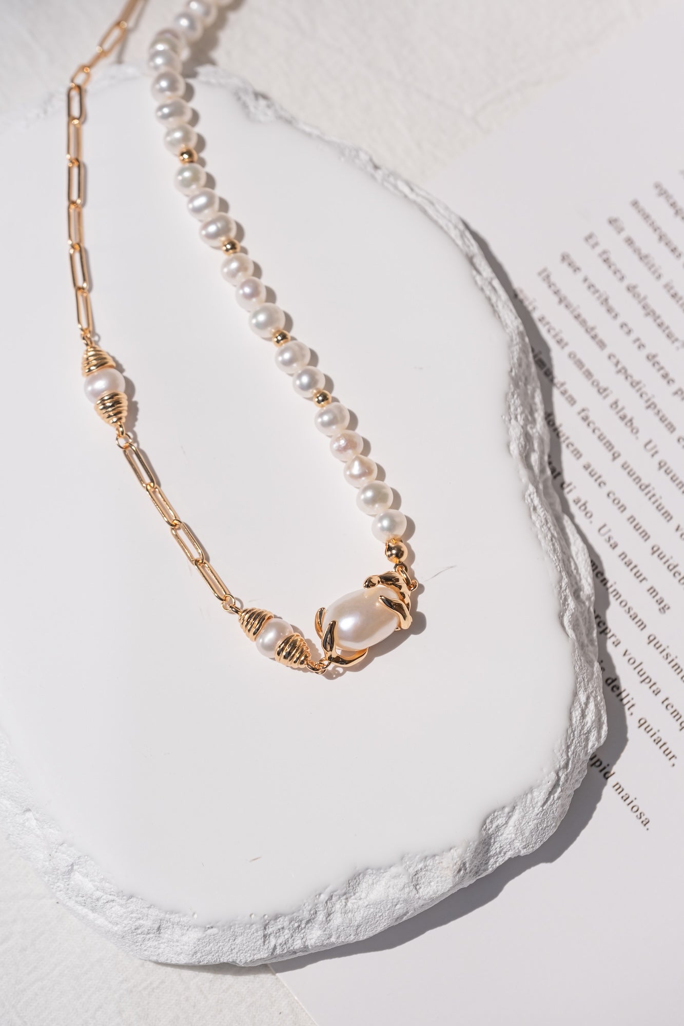 Harbor Chain Baroque Pearl Necklace