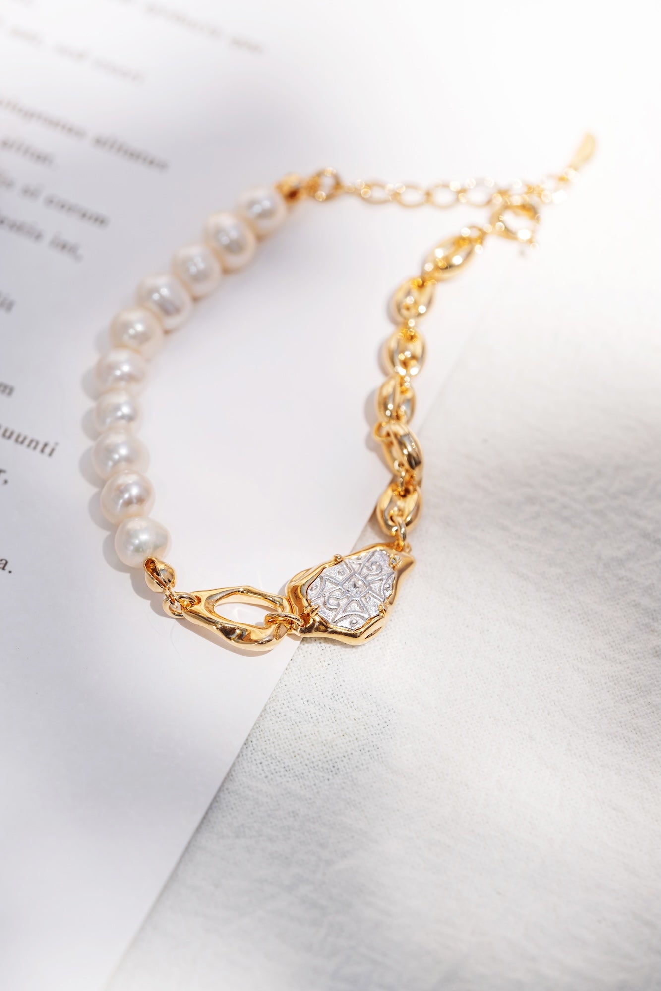 Harmony Pearl Chain Bracelet