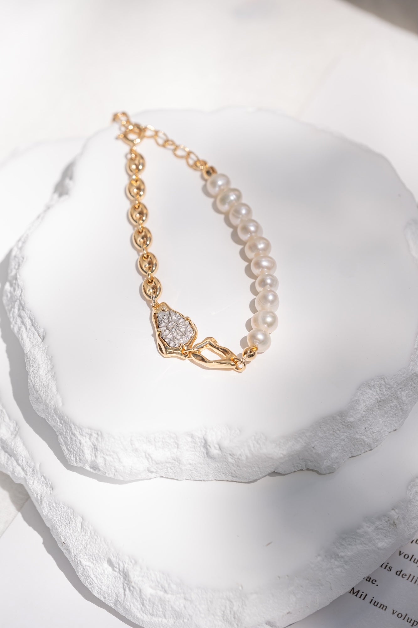 Harmony Pearl Chain Bracelet