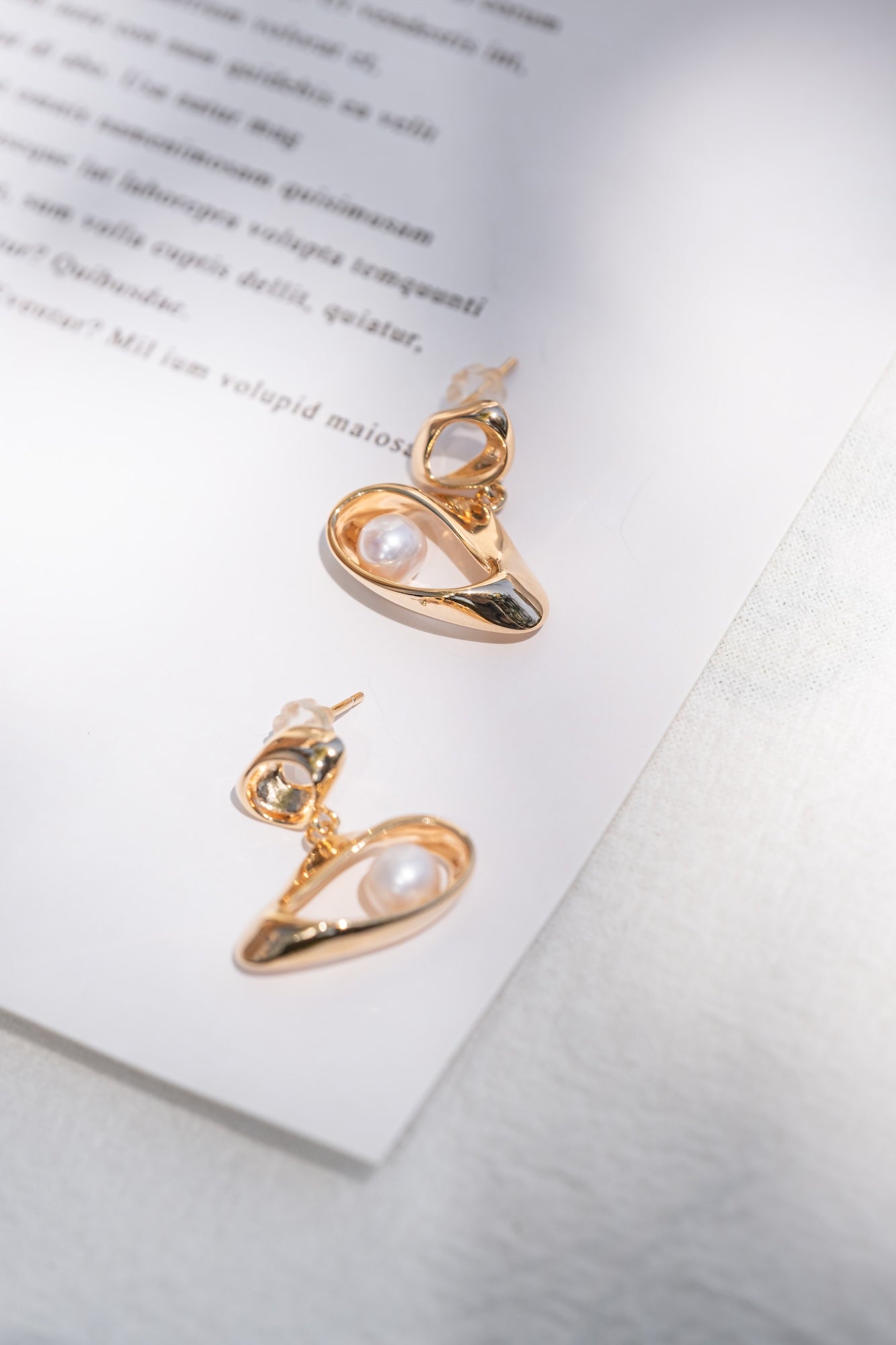 Ocean Drop Pearl Earrings