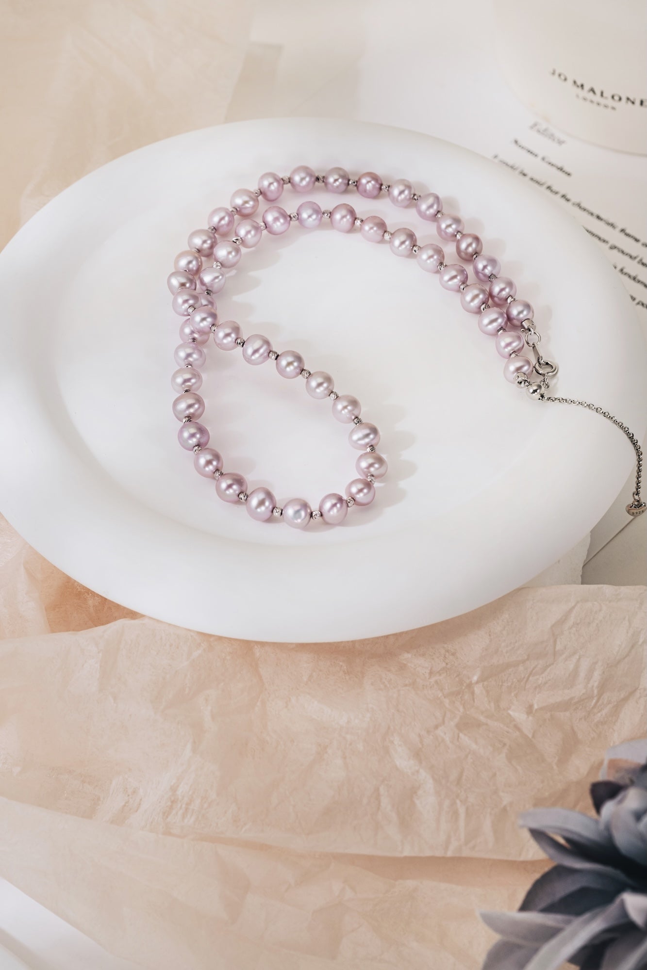 Lavender Freshwater Pearl Necklace