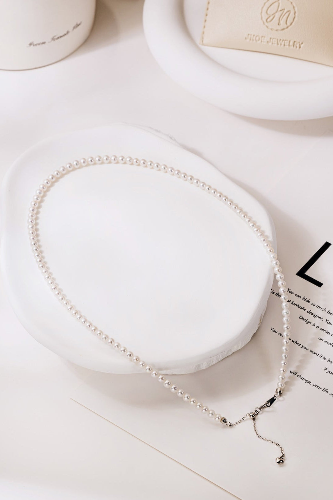 3-4mm Classic Baby Pearl Necklace Sterling Silver