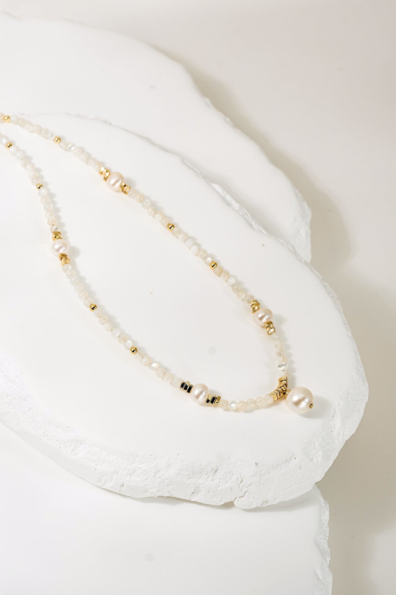 Golden Harmony Pearl Necklace