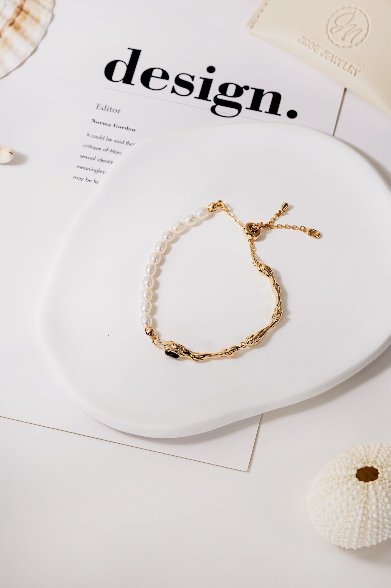 Golden Vine Pearl Bracelet