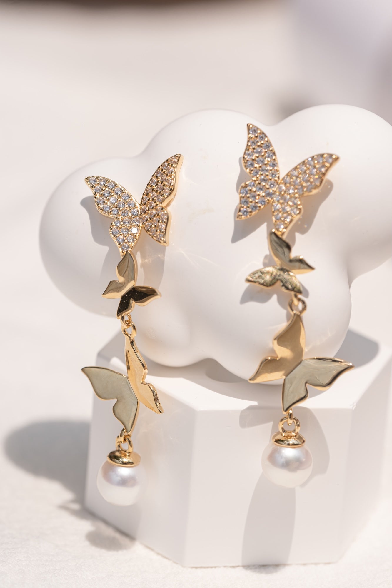 Butterfly Dance Pearl Earrings