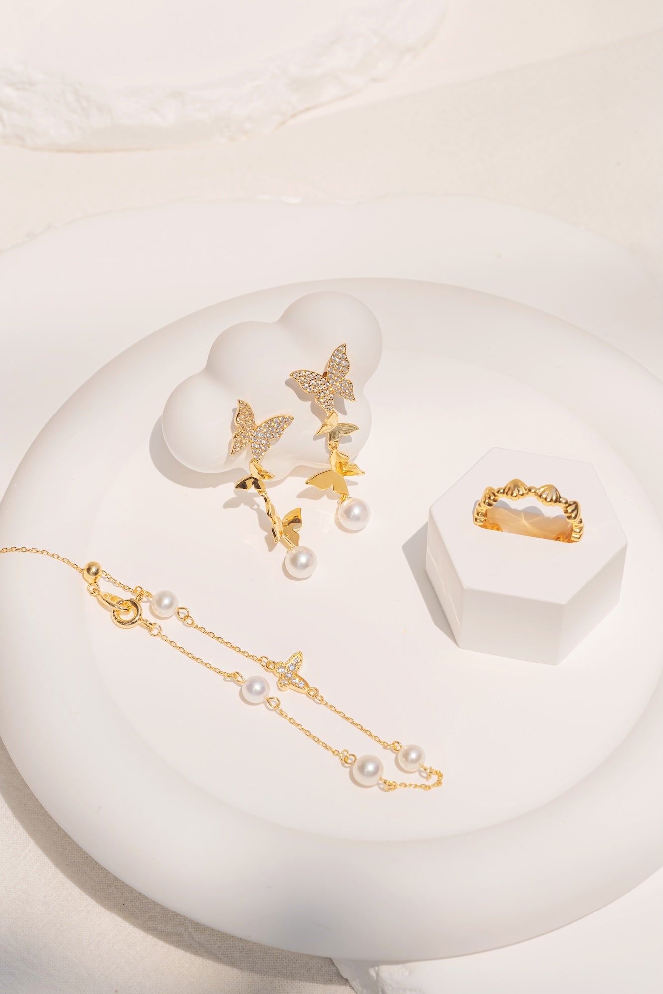 Butterfly Dance Pearl Earrings