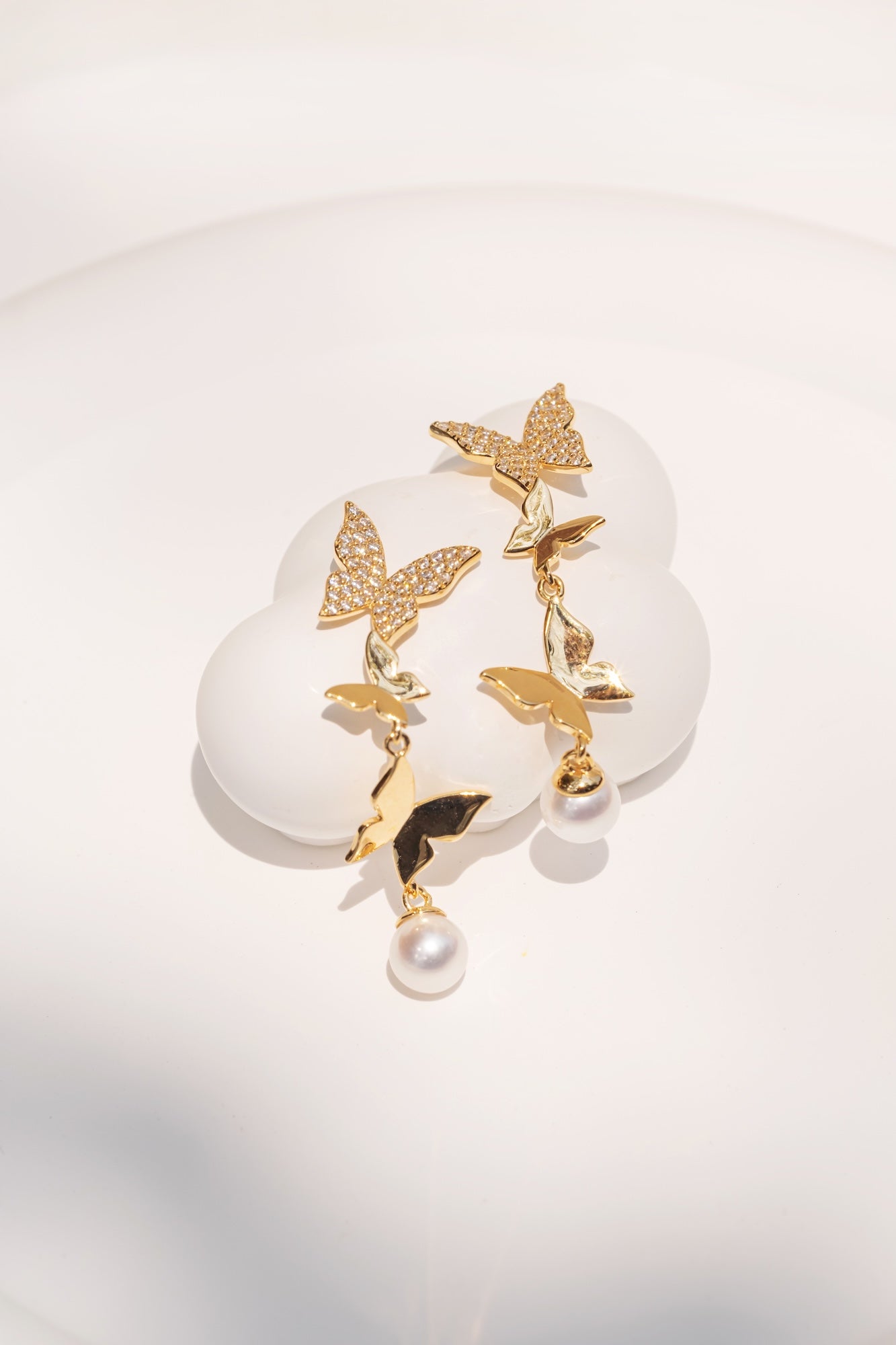 Butterfly Dance Pearl Earrings