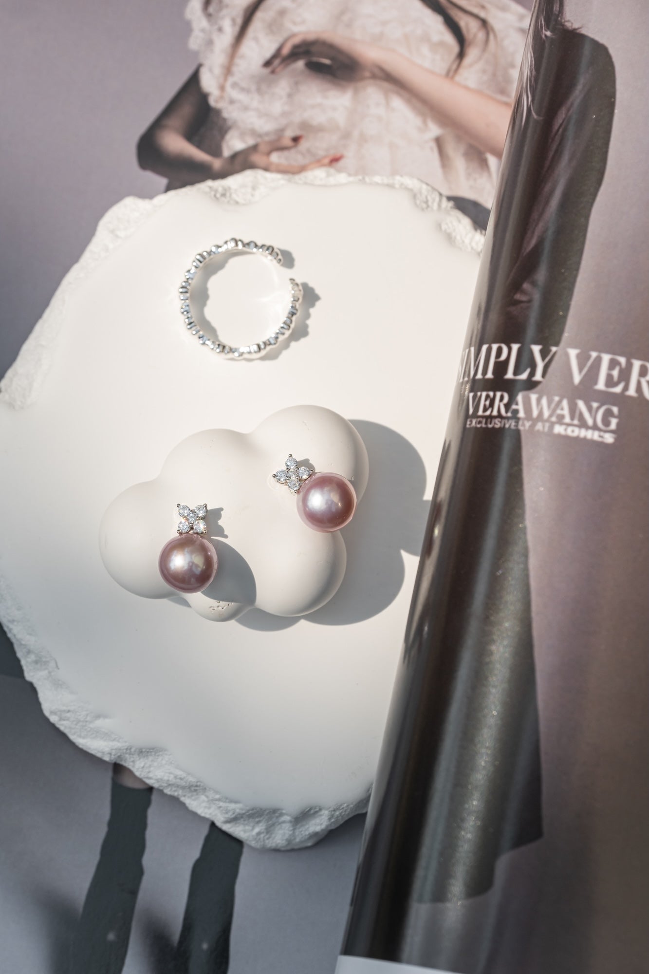 Lucky Blush 9-10mm Purple Edison Pearl Earrings