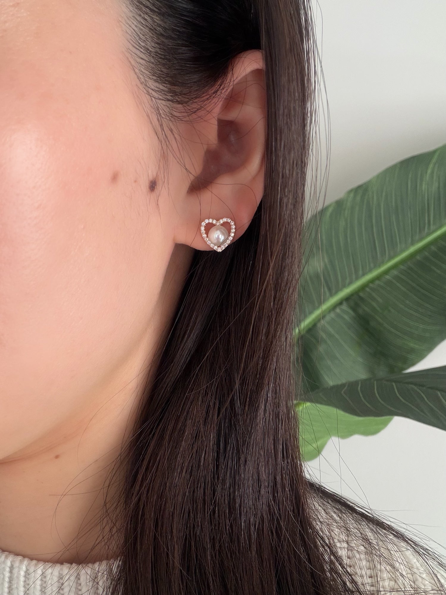 Radiant Heart Pearl Earrings