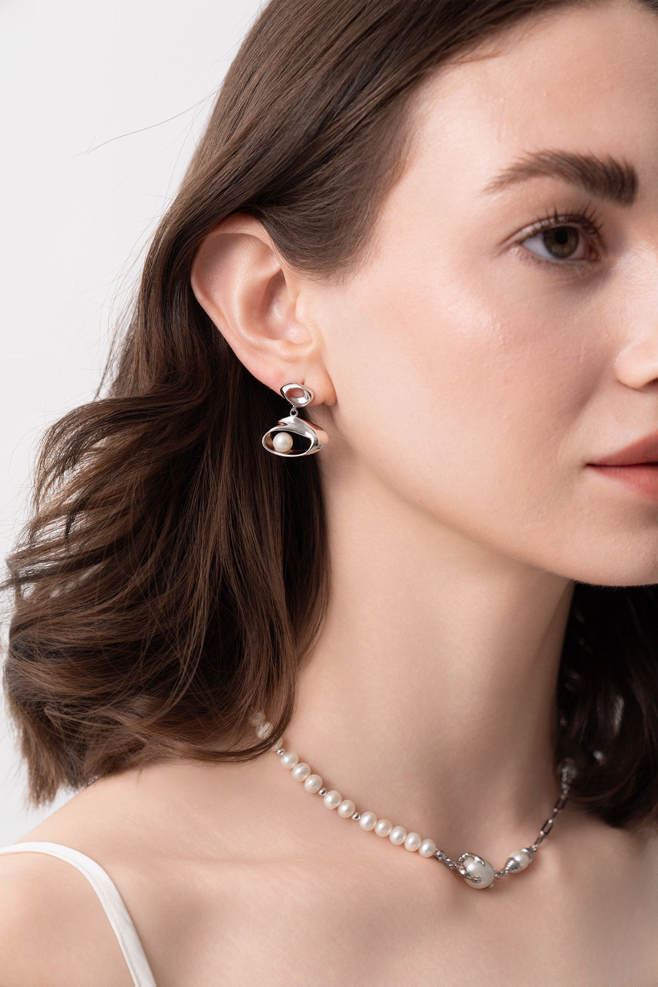 Ocean Drop Pearl Earrings