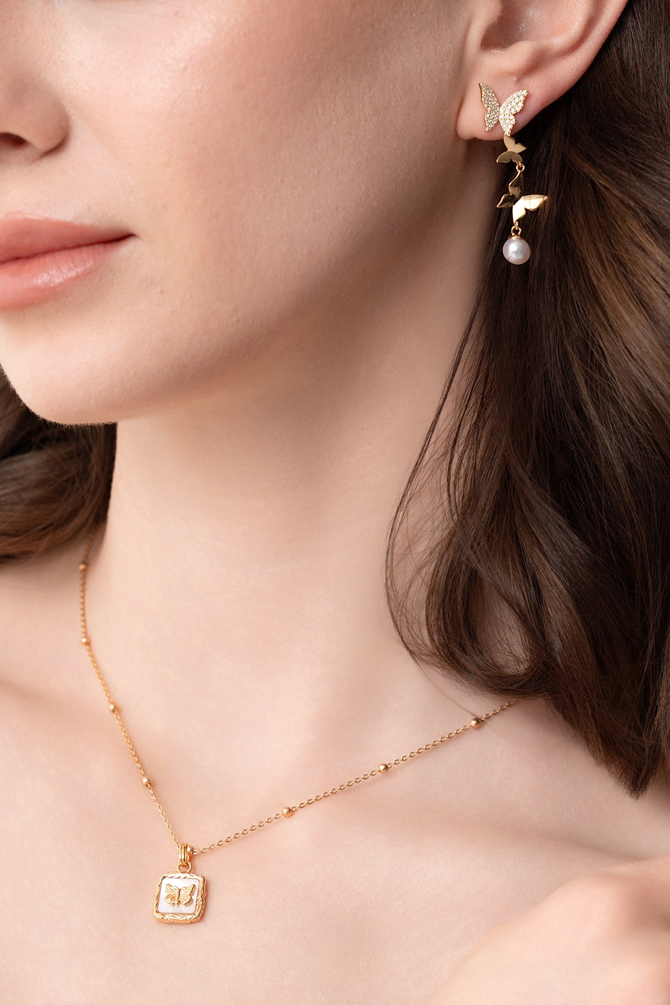 Butterfly Dance Pearl Earrings