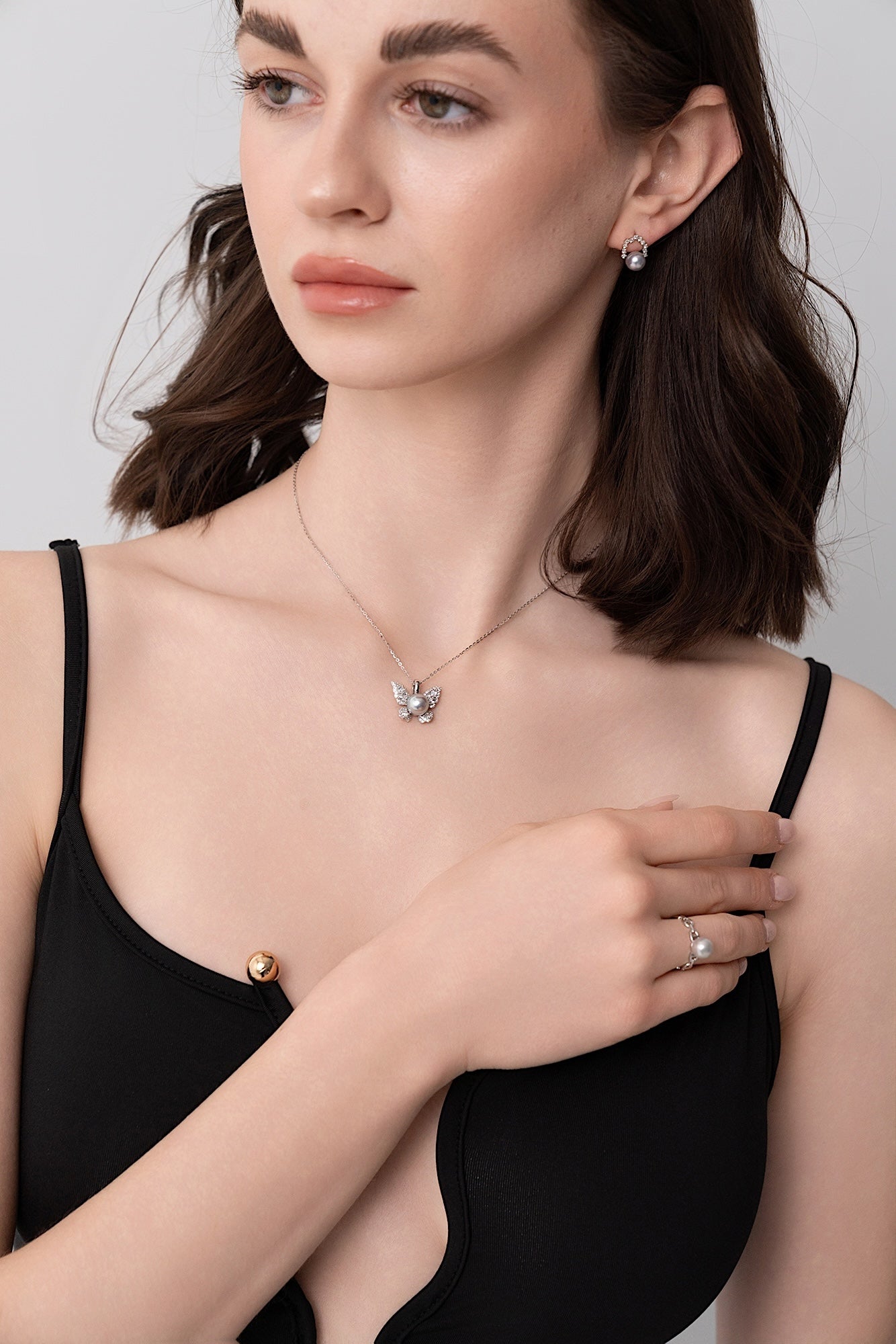 Butterfly Blue Akoya Pearl Necklace