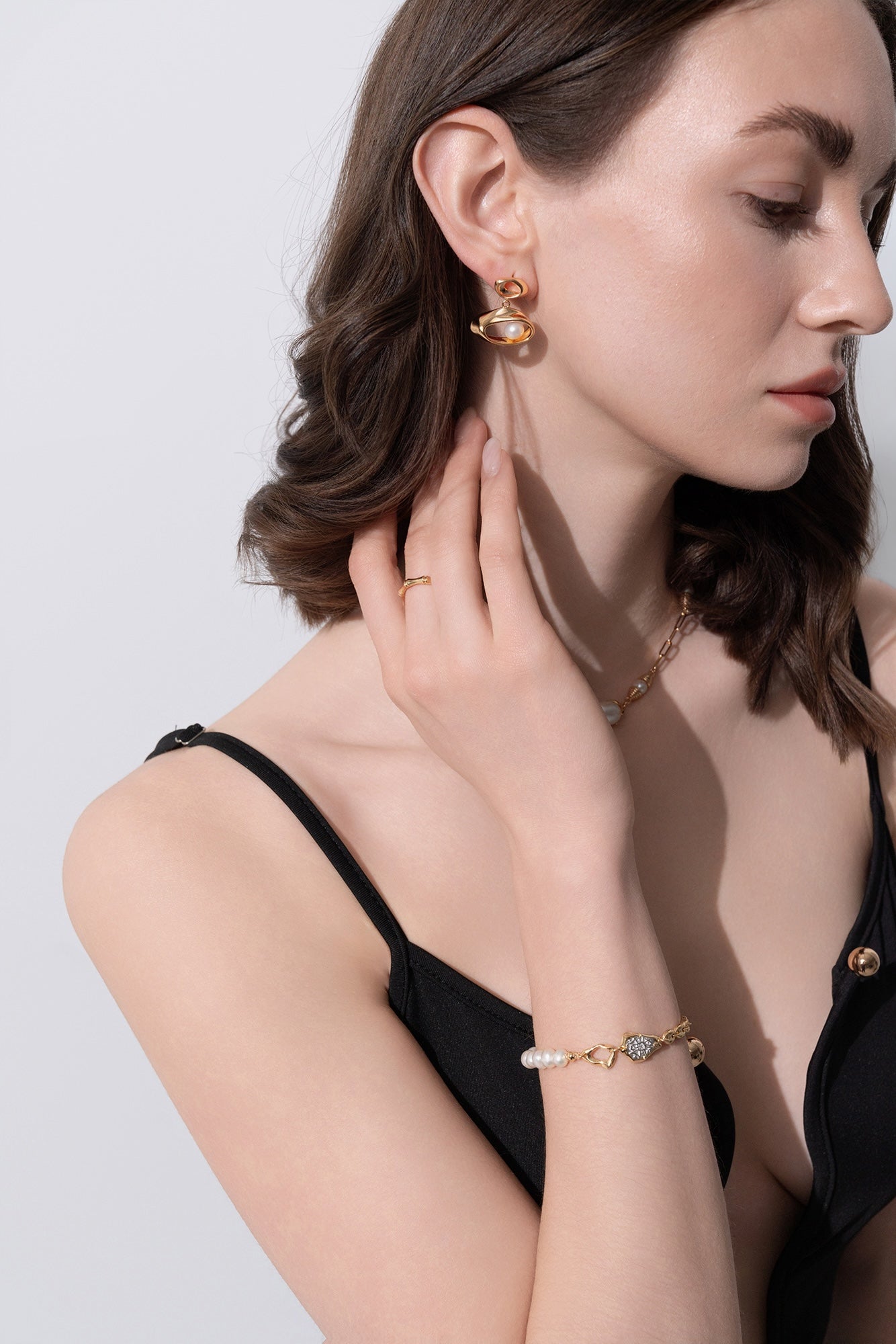 Ocean Drop Pearl Earrings