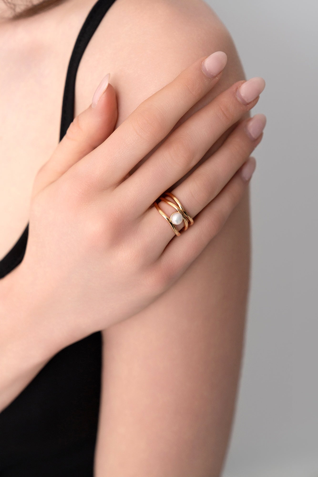 Orbit Pearl Ring