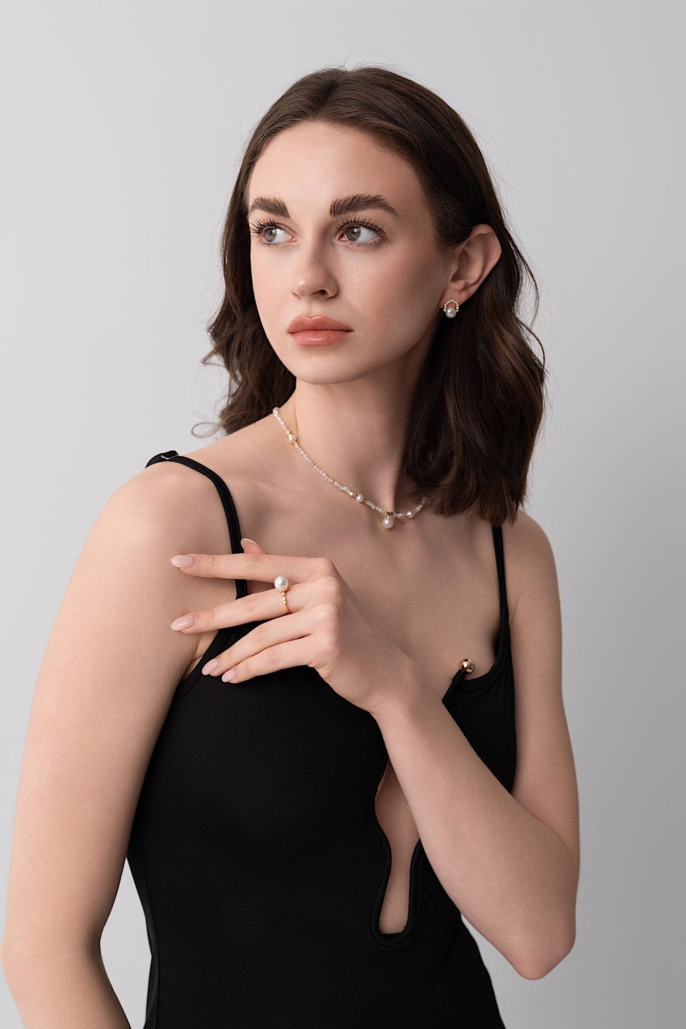 Golden Harmony Pearl Necklace