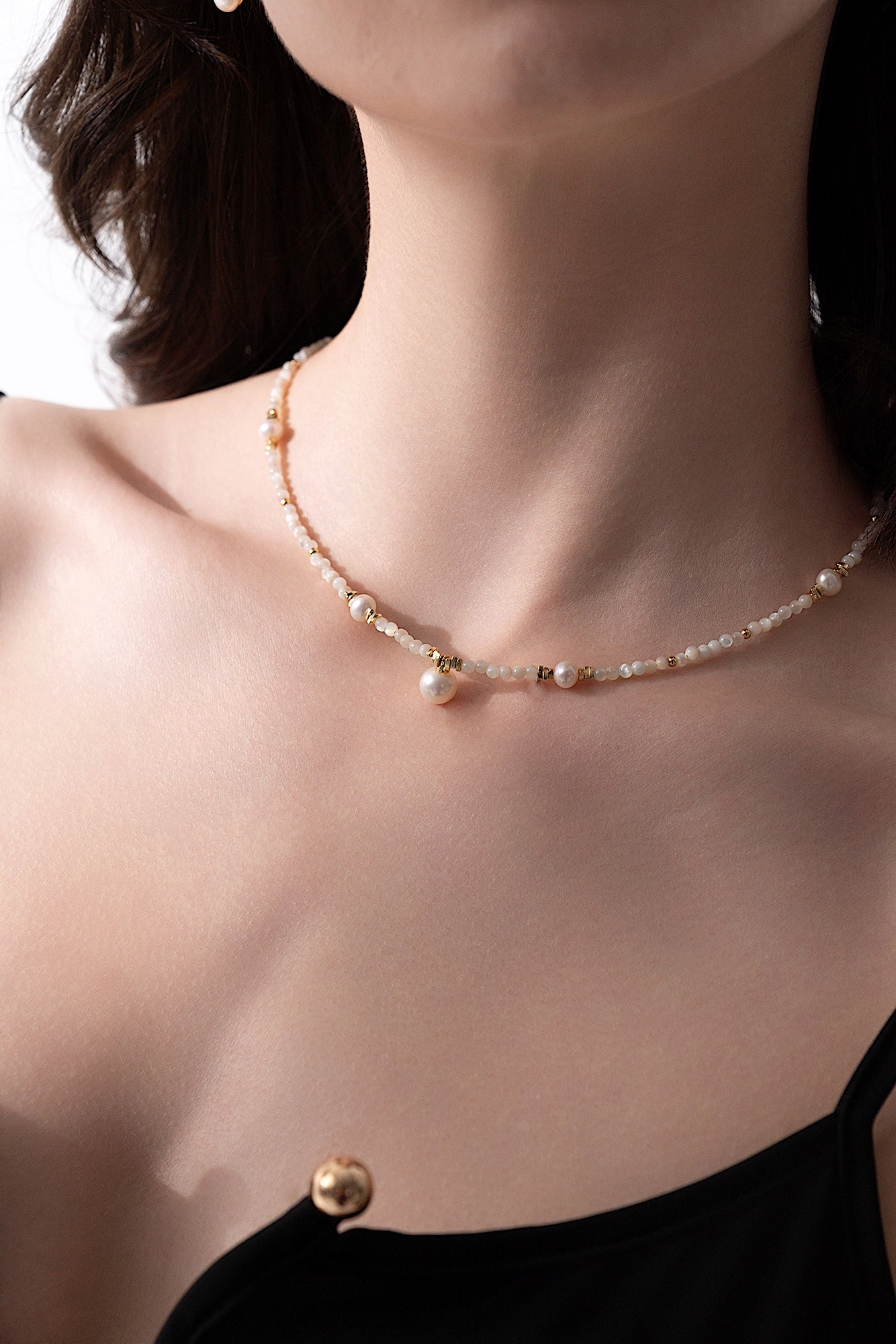 Golden Harmony Pearl Necklace