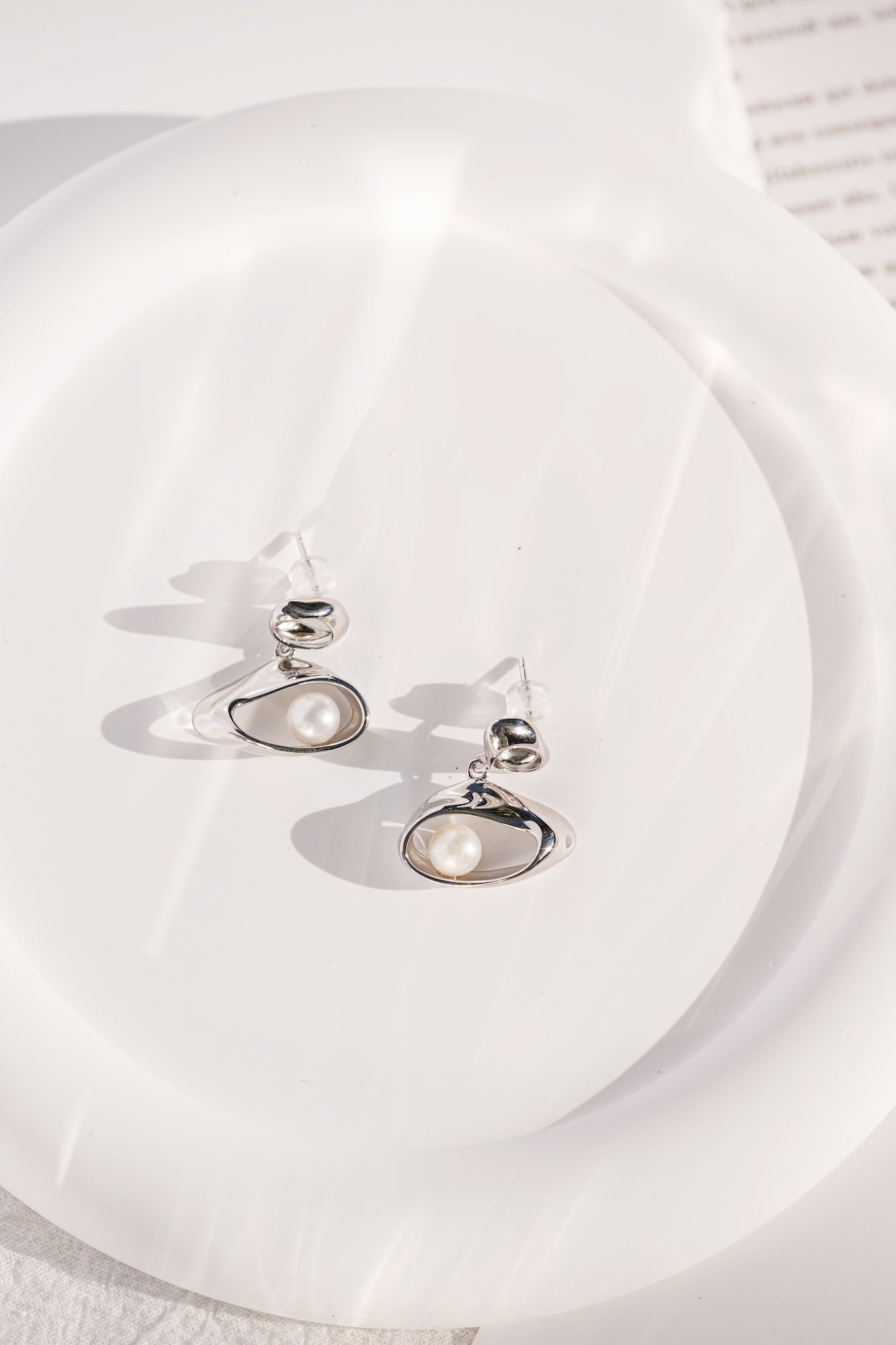 Ocean Drop Pearl Earrings