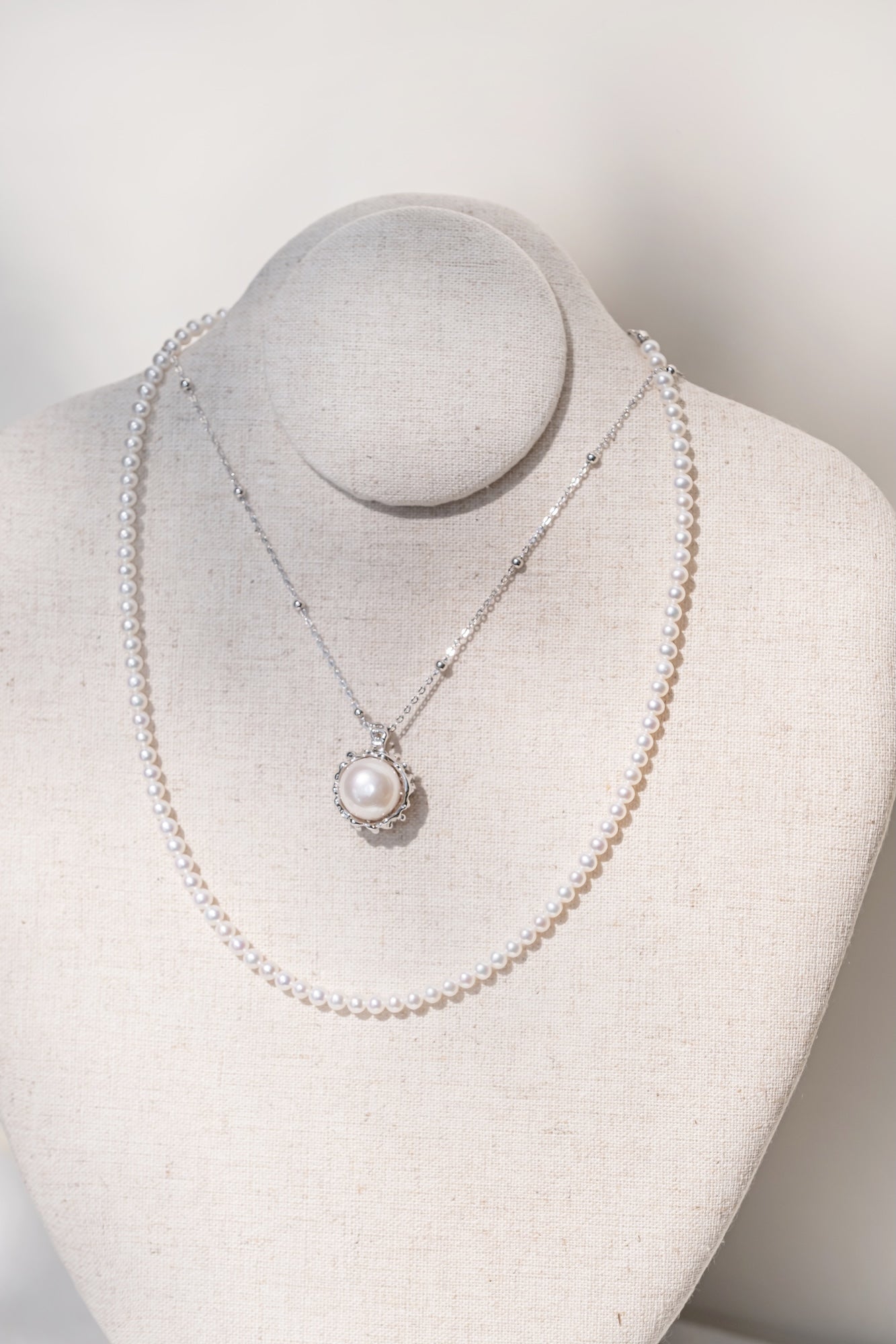 3-4mm Classic Baby Pearl Necklace Sterling Silver