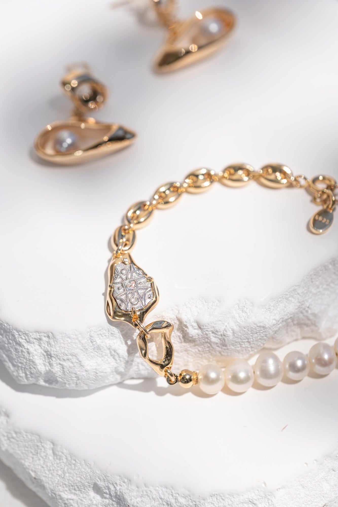 Harmony Pearl Chain Bracelet