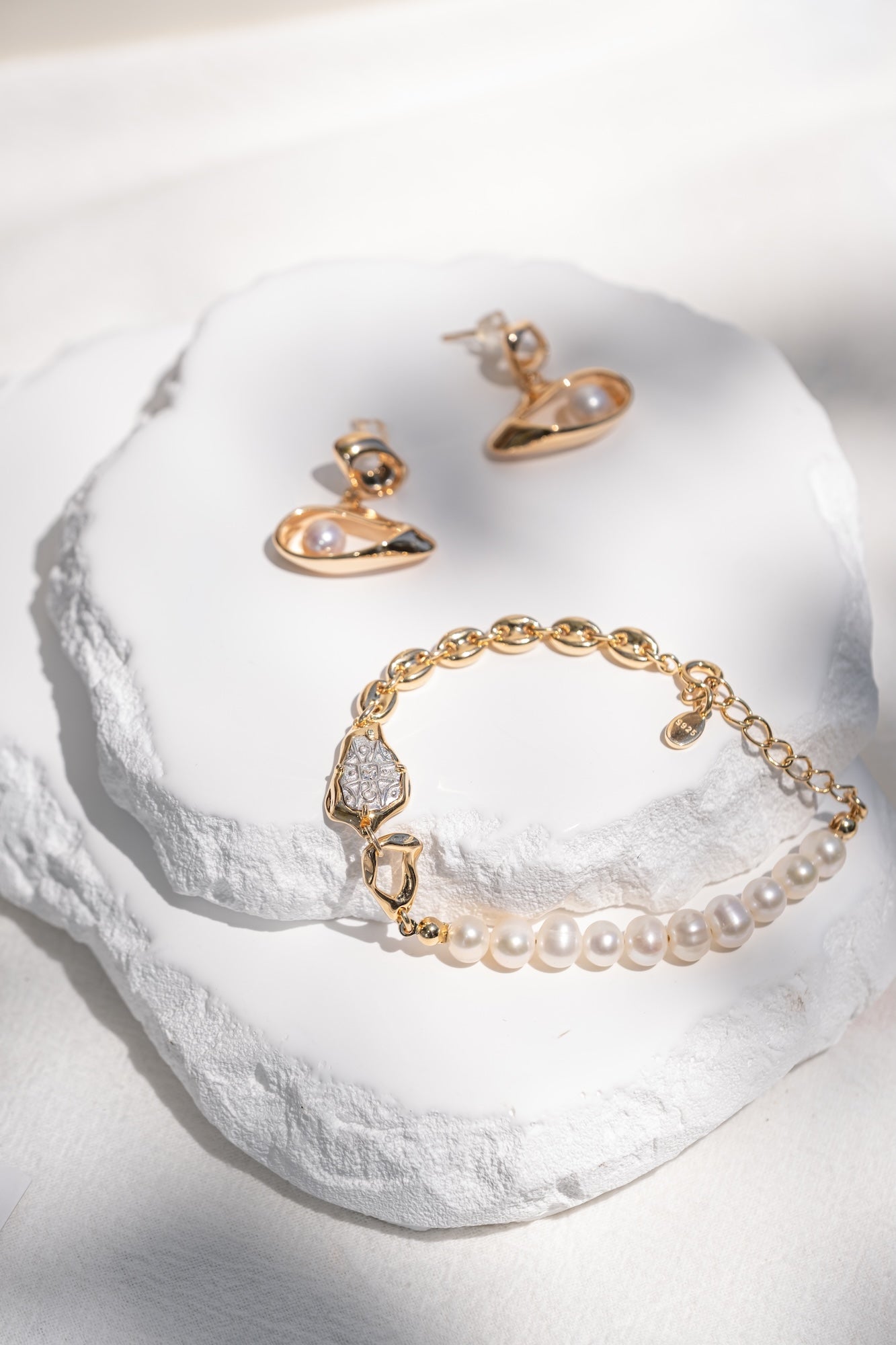 Harmony Pearl Chain Bracelet