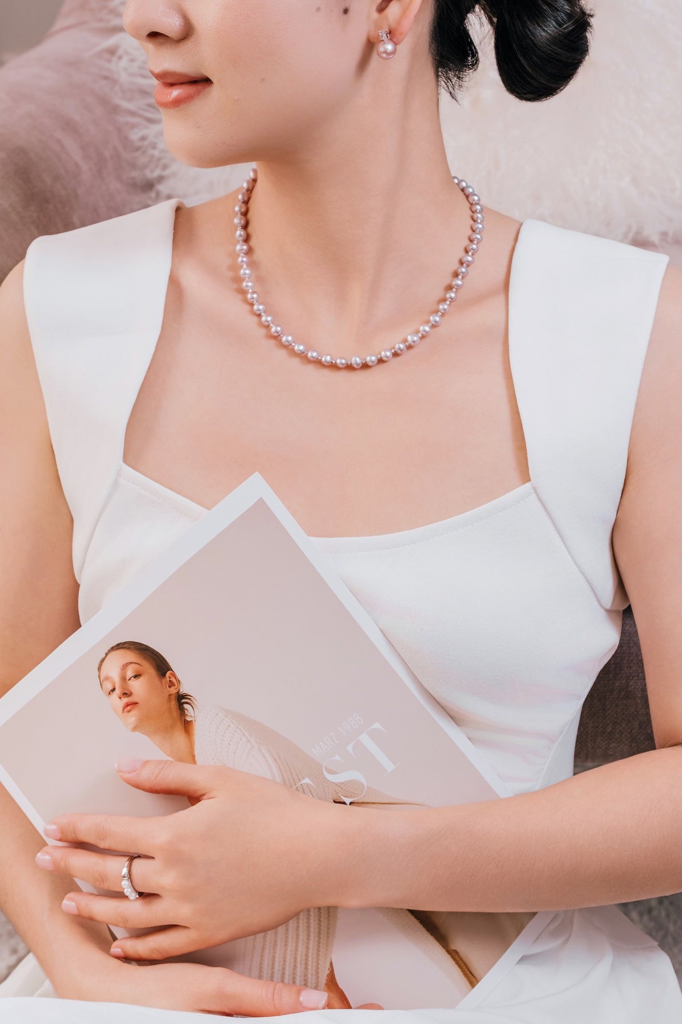 Lavender Freshwater Pearl Necklace