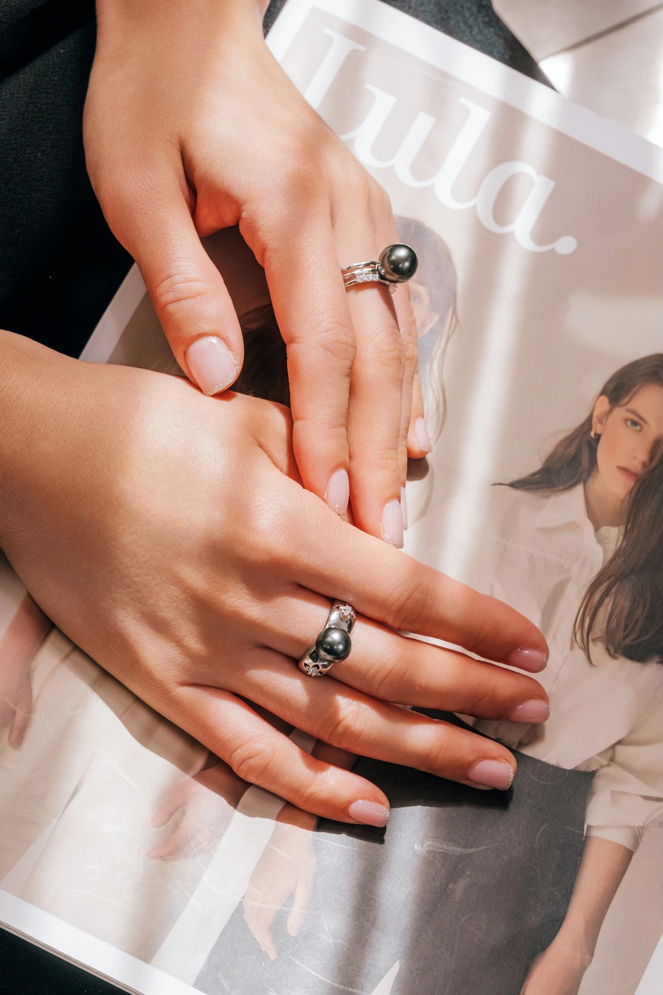 Midnight Tide Tahitian Pearl Ring