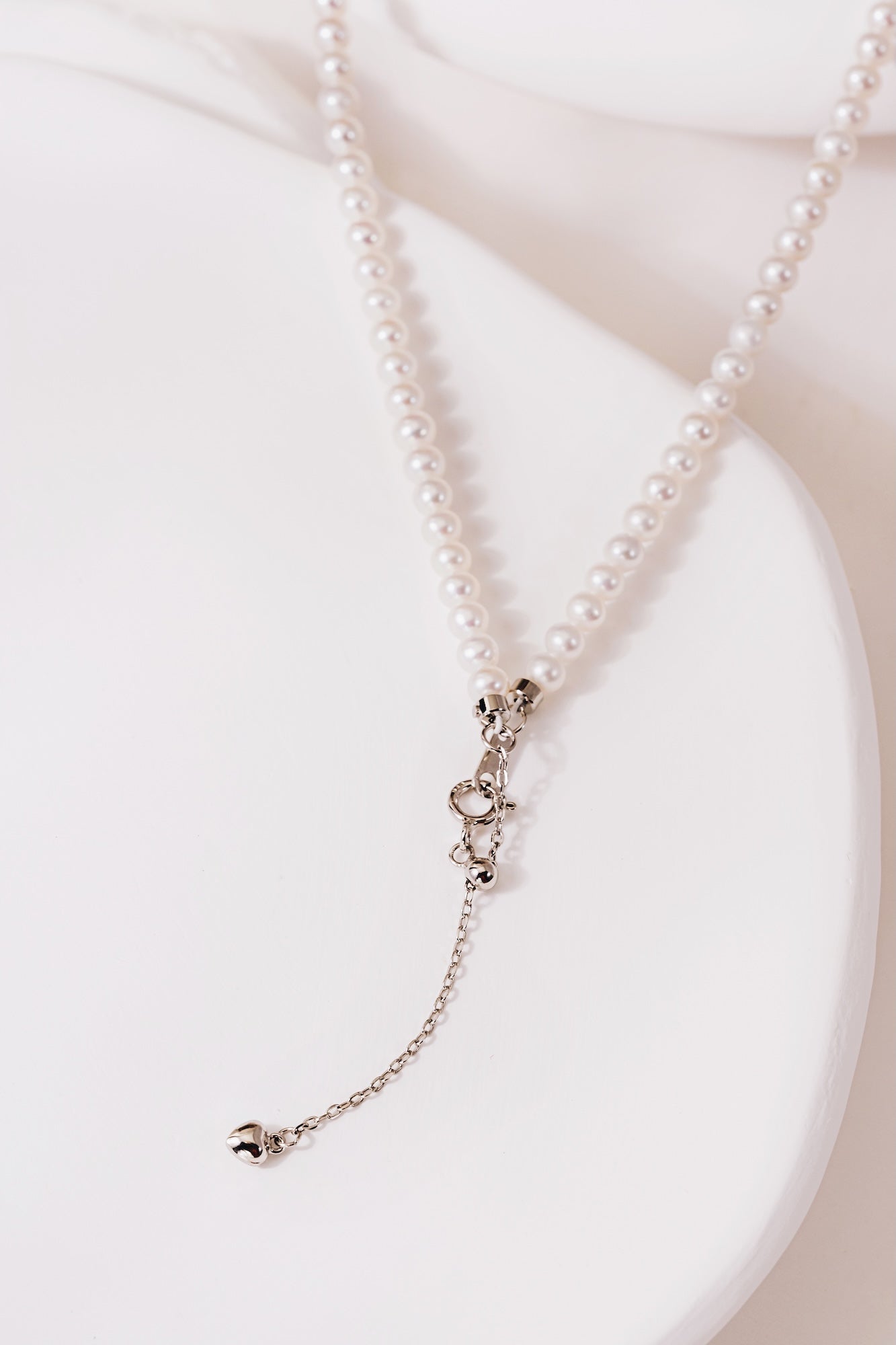 3-4mm Classic Baby Pearl Necklace Sterling Silver