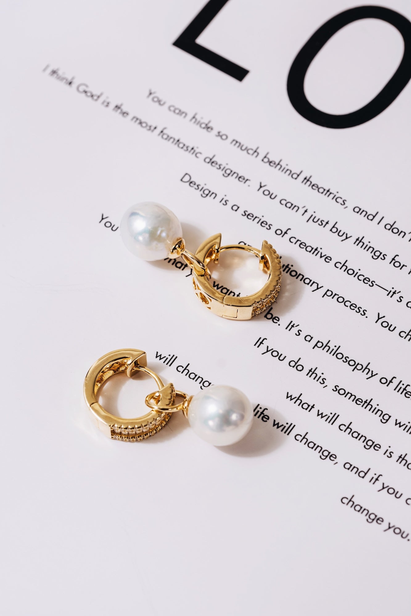 Illume Baroque Pearl Hoop Earrings