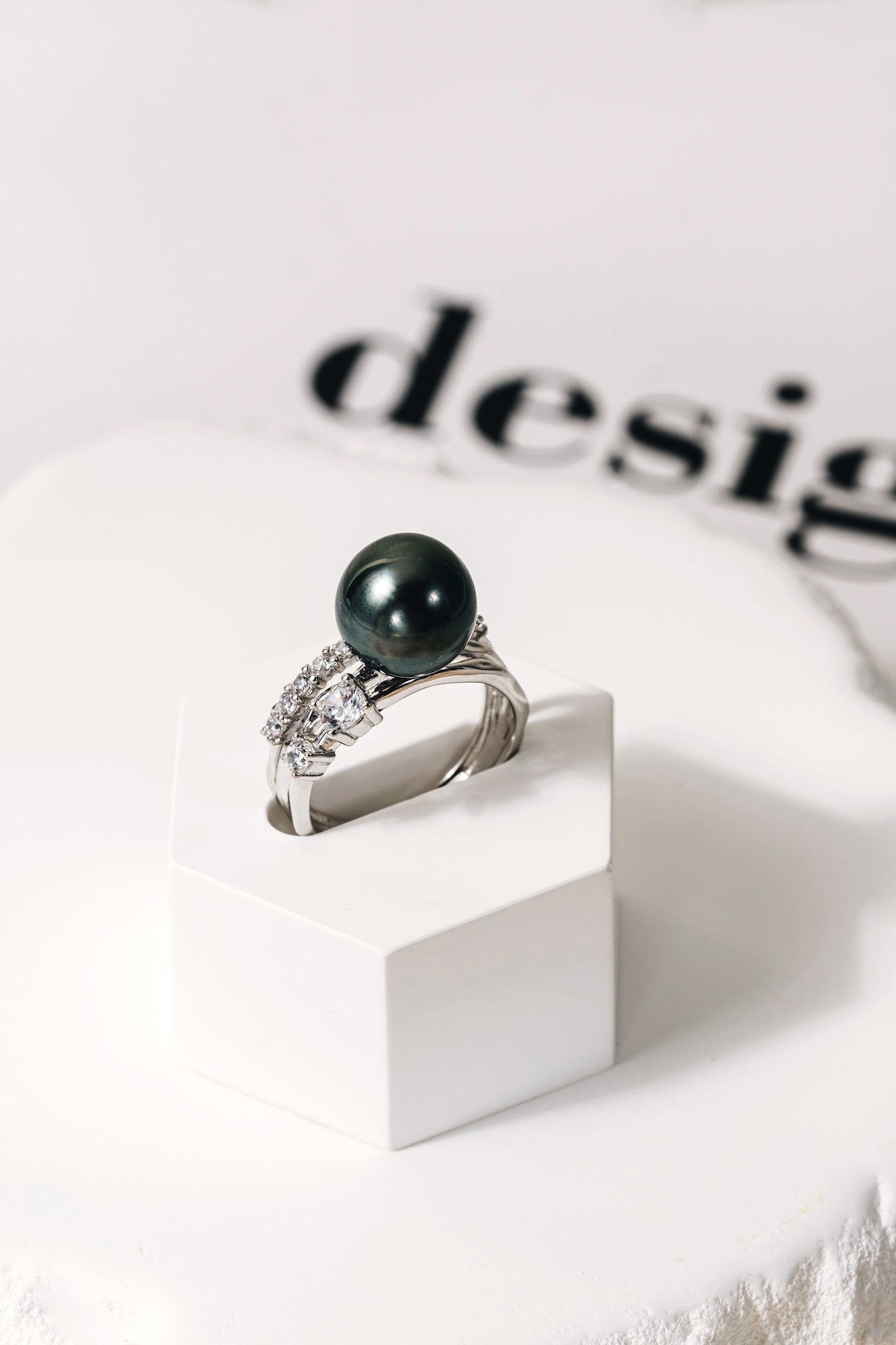 Midnight Tide Tahitian Pearl Ring