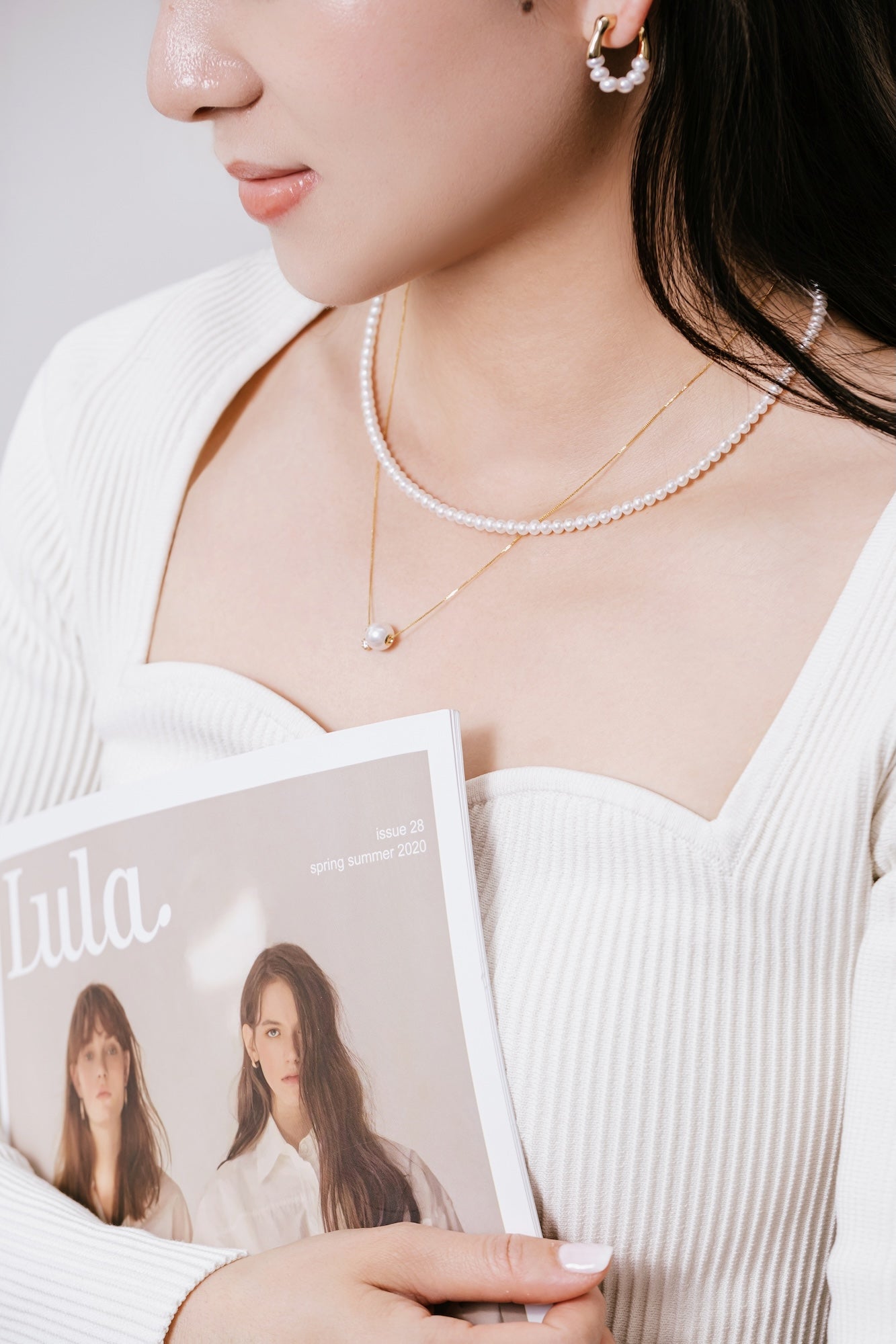 3.5-4.5mm Classic Baby Pearl Necklace 18K Gold