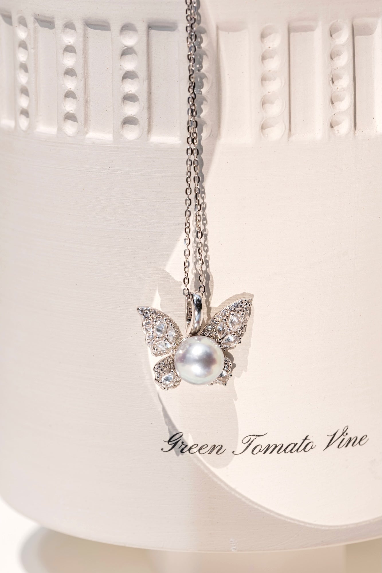 Butterfly Blue Akoya Pearl Necklace