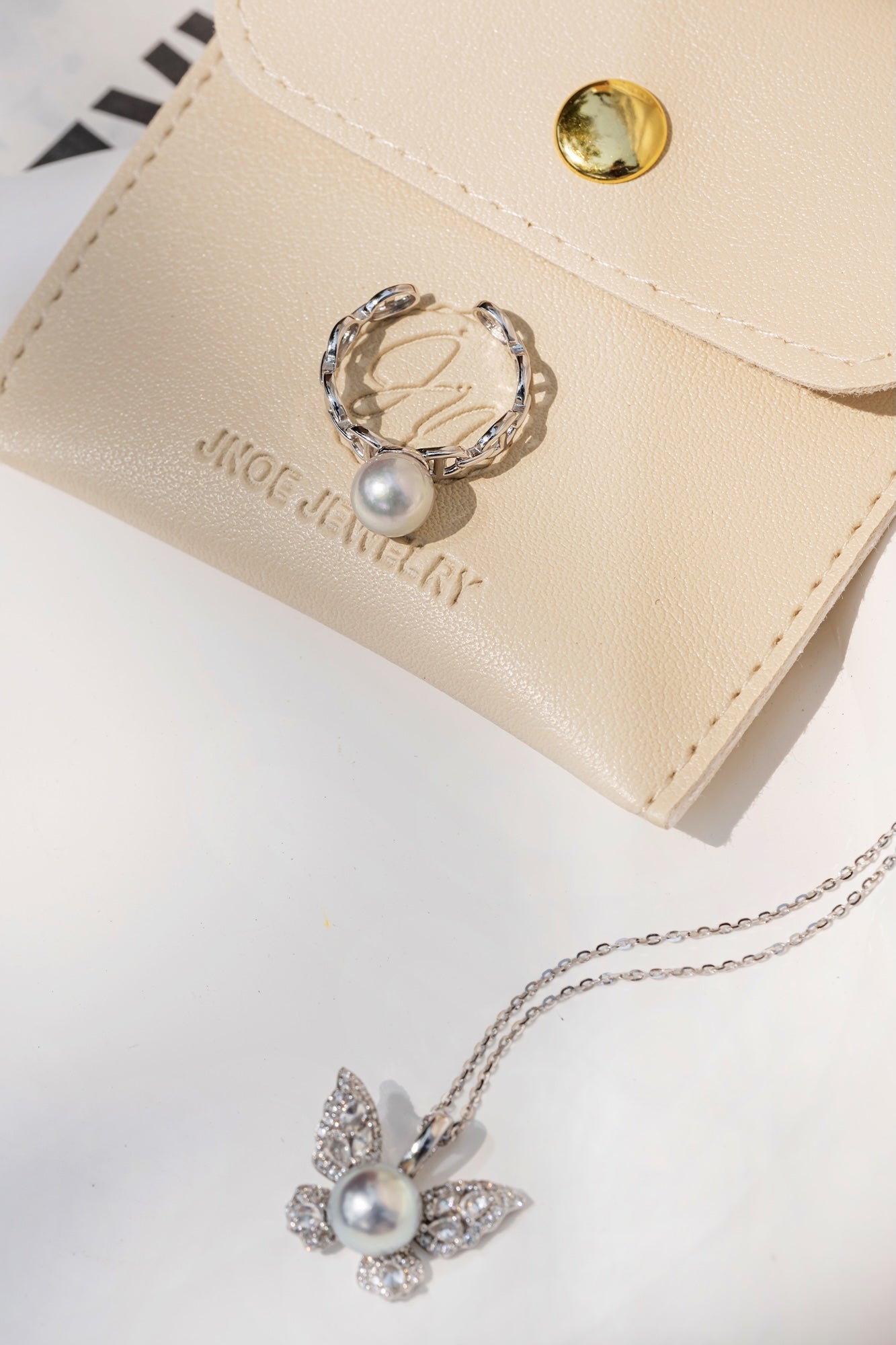 Eternal Weave Blue Akoya Pearl Ring