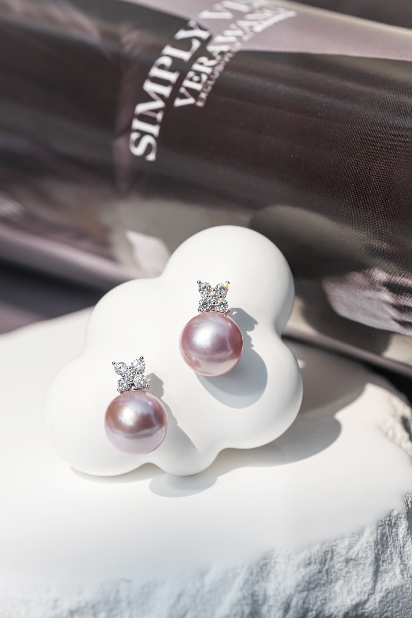 Lucky Blush 9-10mm Purple Edison Pearl Earrings
