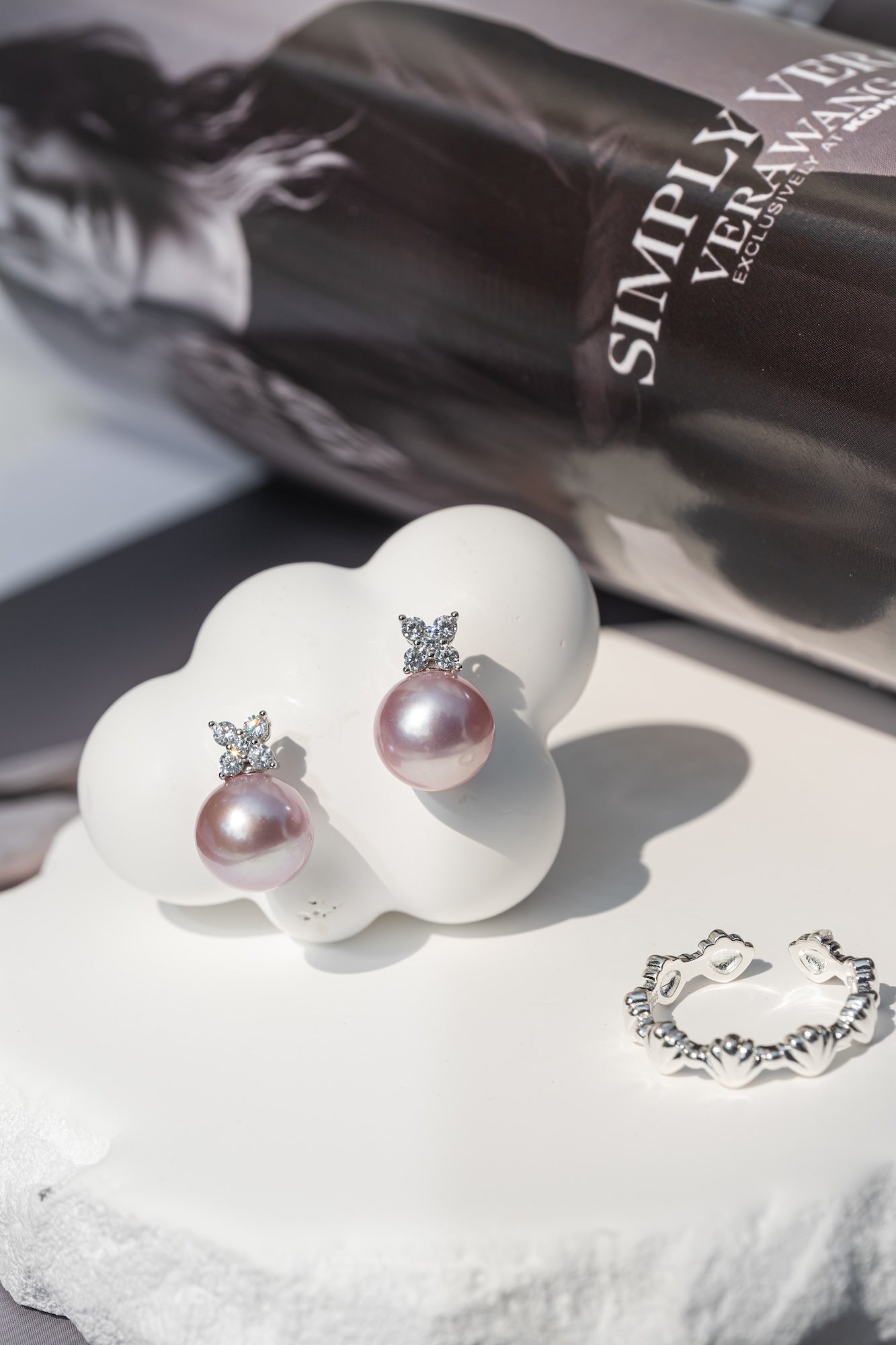 Lucky Blush 9-10mm Purple Edison Pearl Earrings