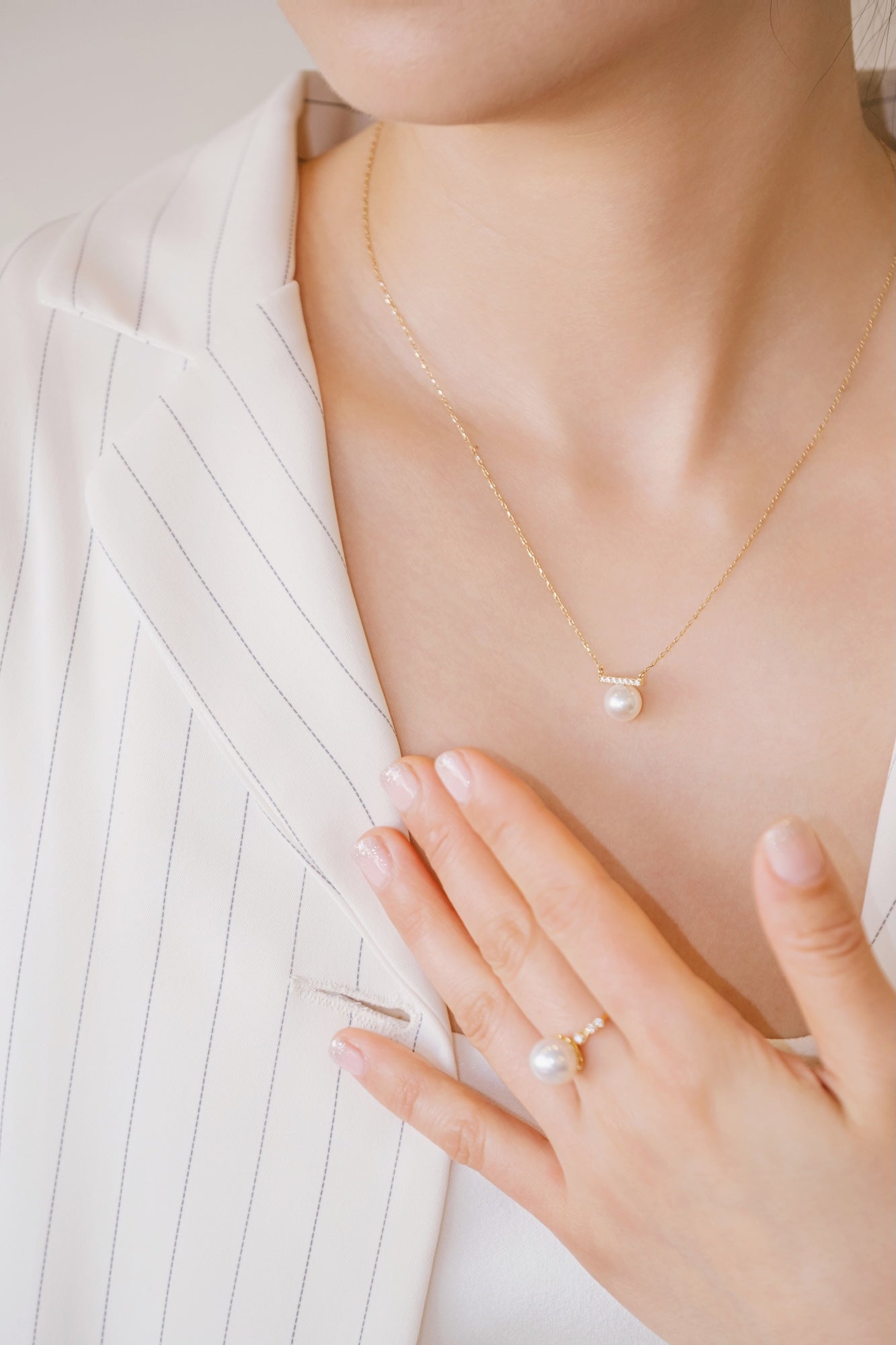 Equinox 8-8.5mm Akoya Pearl Necklace 18K Gold