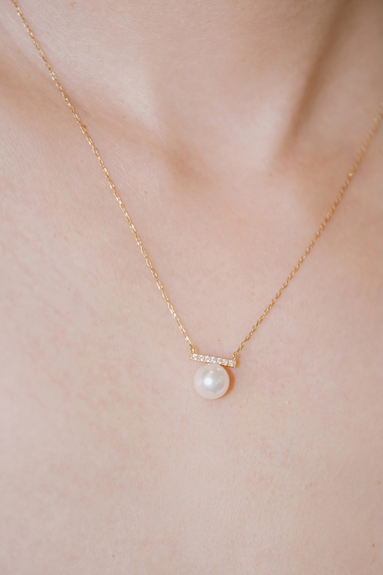 Equinox 8-8.5mm Akoya Pearl Necklace 18K Gold