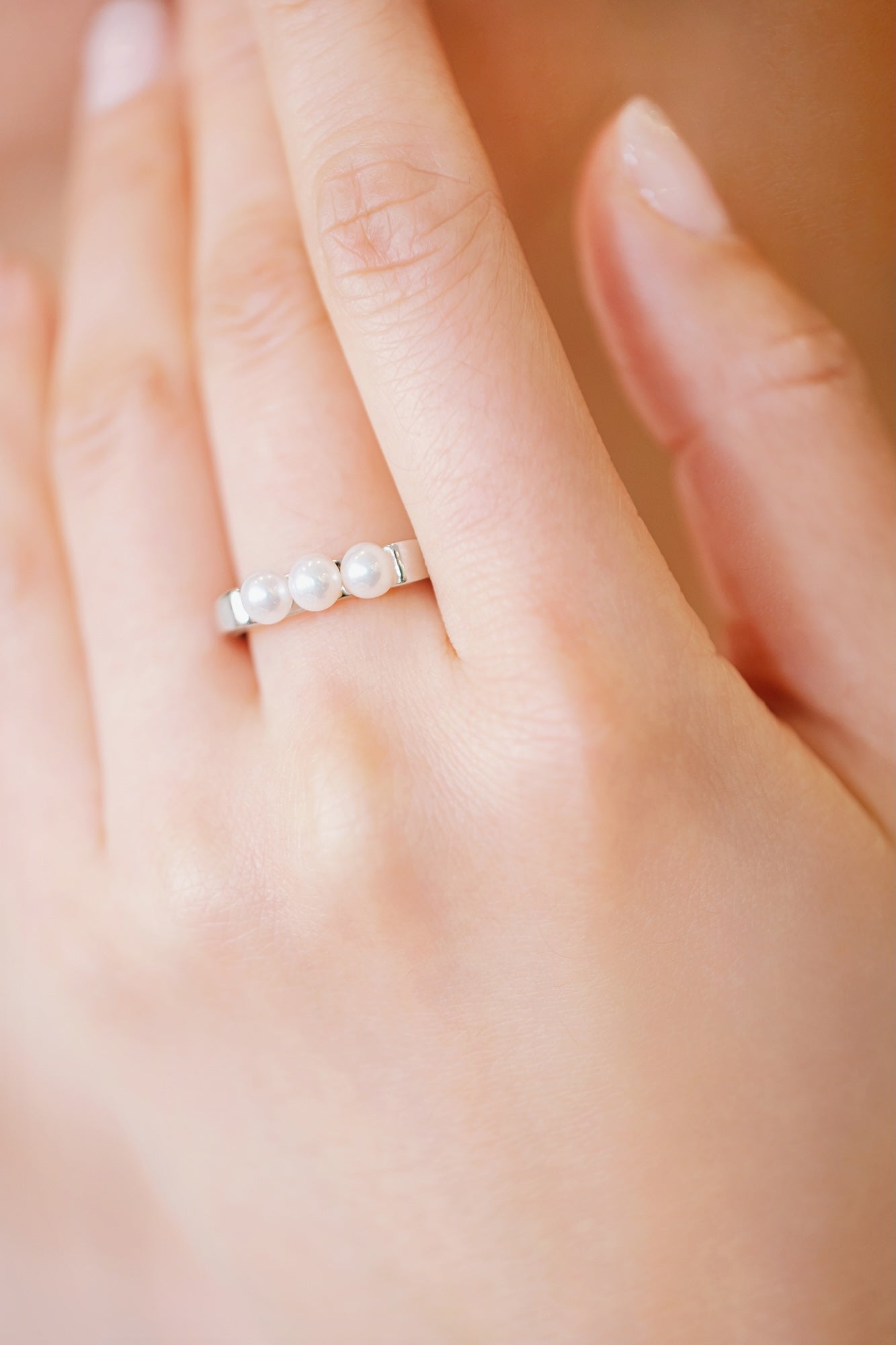 Trinity Baby Pearl Ring