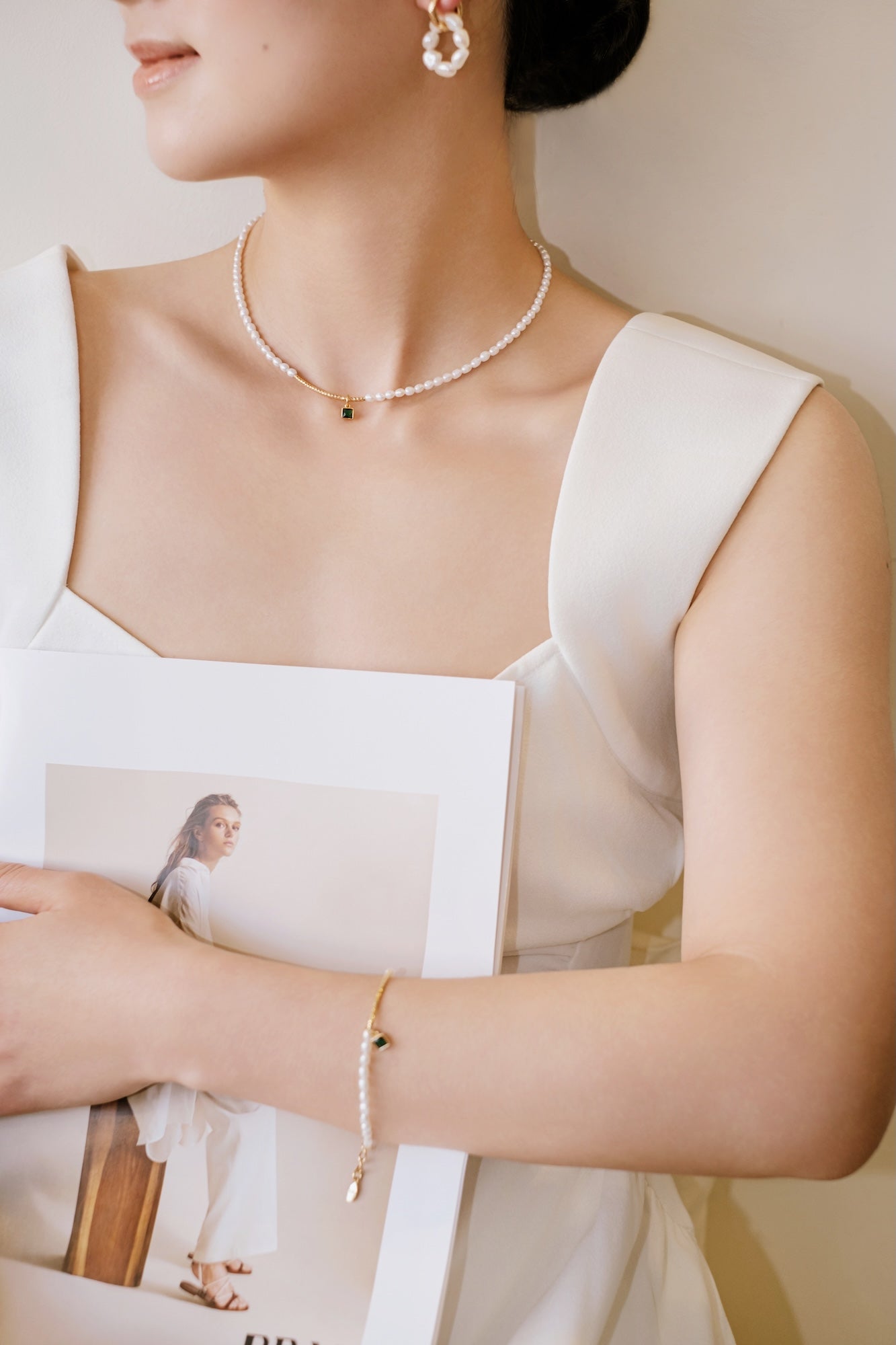 Verdant Path Pearl Necklace