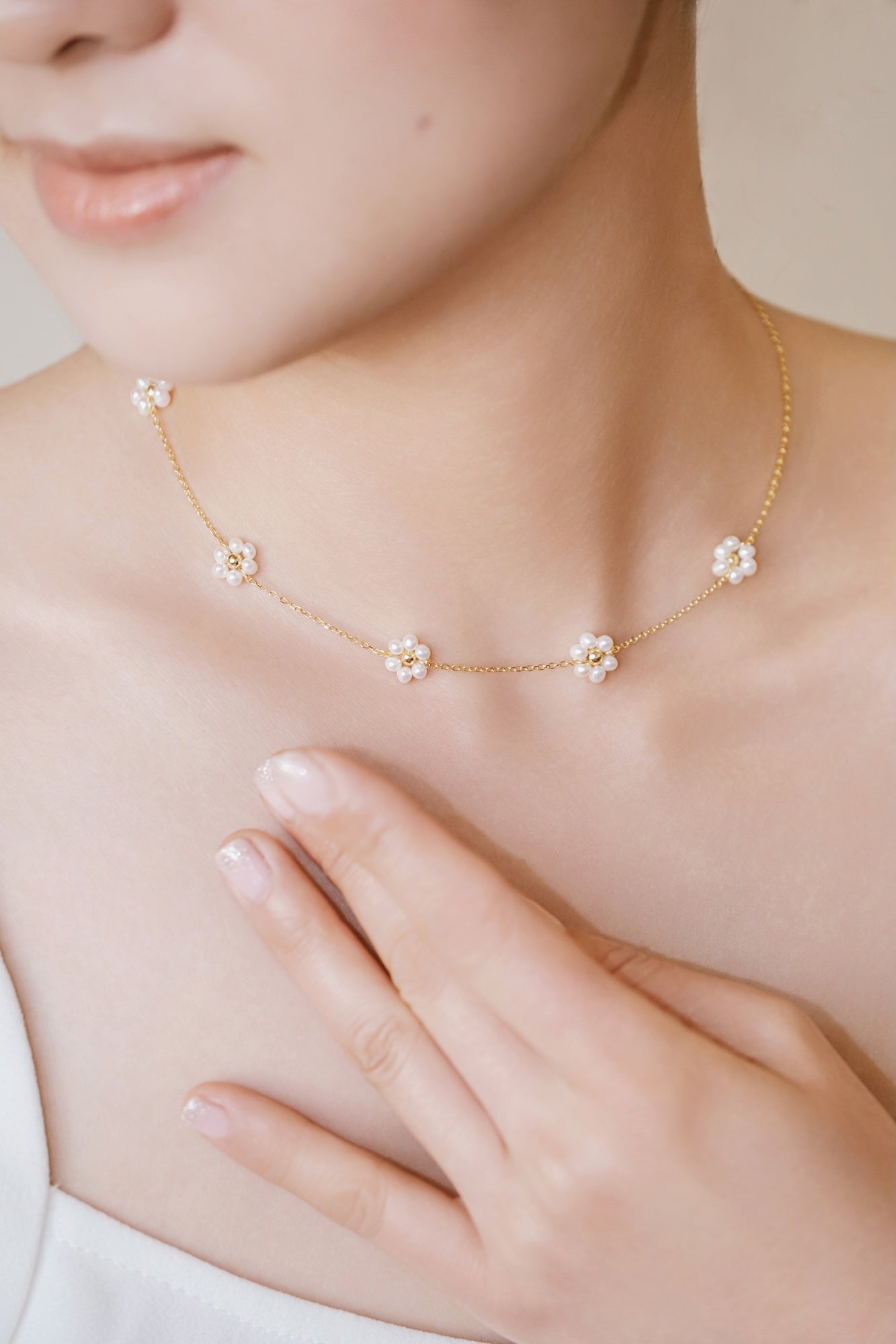Starry Flower Freshwater Pearl Necklace