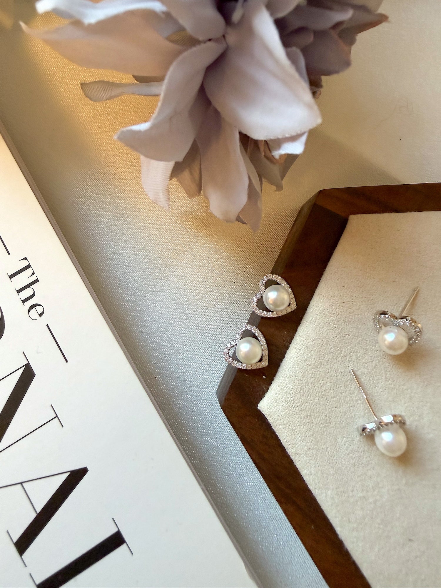 Radiant Heart Pearl Earrings