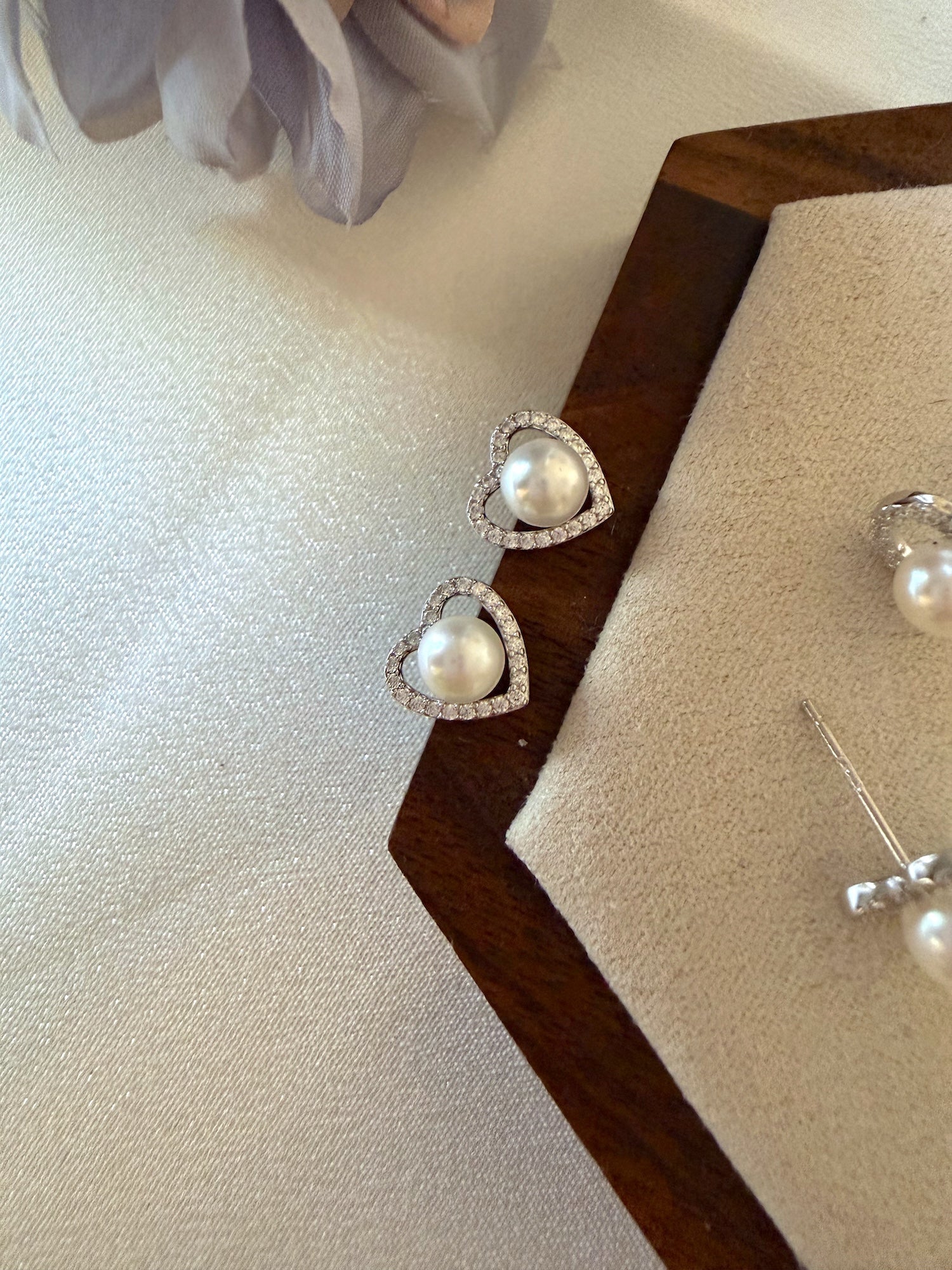 Radiant Heart Pearl Earrings