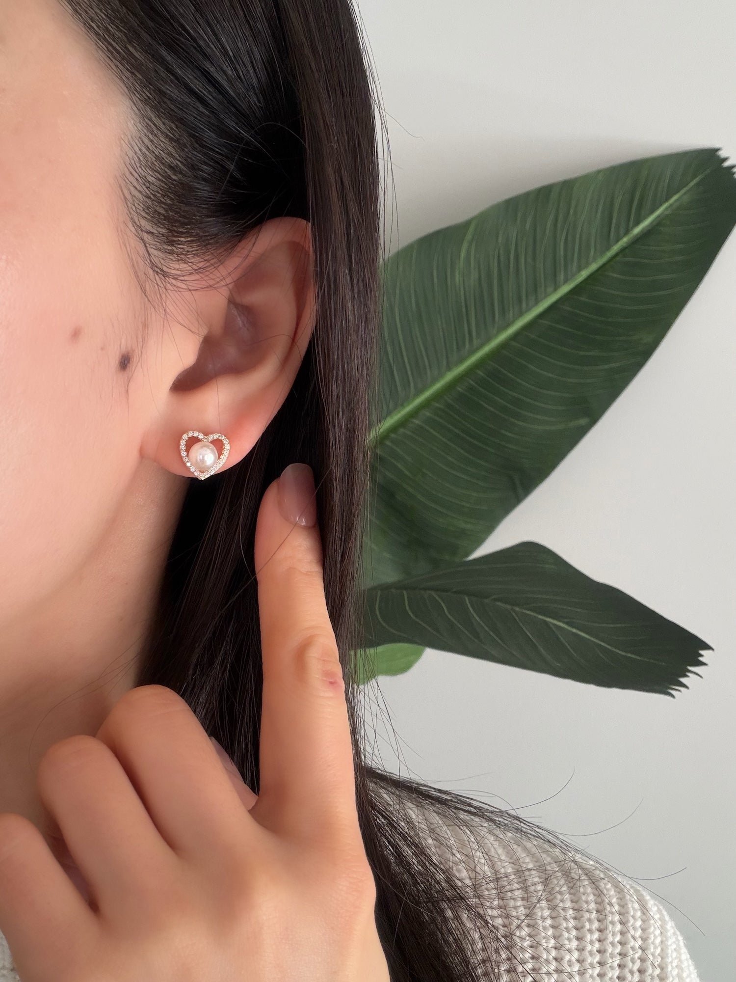 Radiant Heart Pearl Earrings