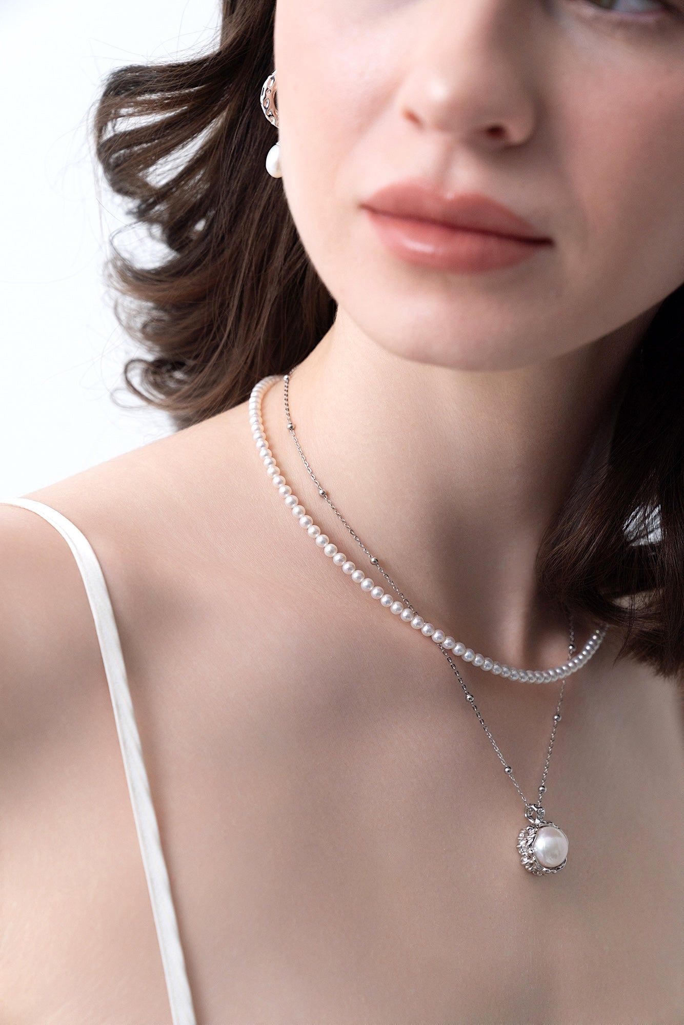 3-4mm Classic Baby Pearl Necklace Sterling Silver