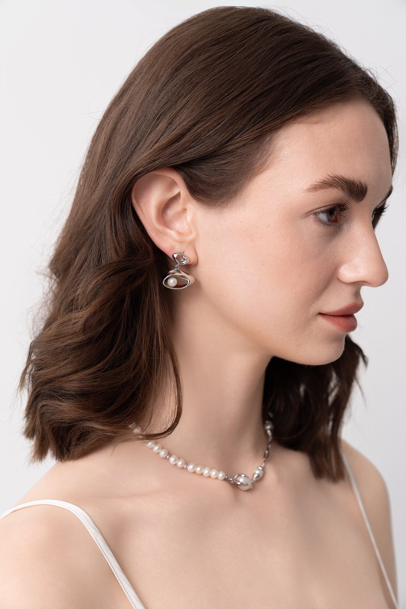 Ocean Drop Pearl Earrings