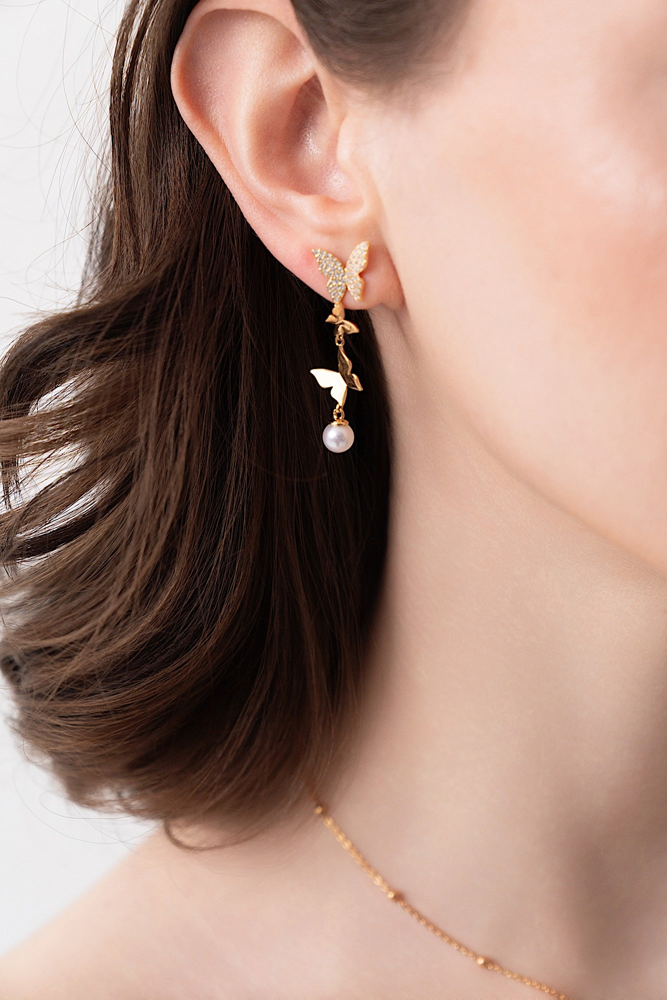 Butterfly Dance Pearl Earrings